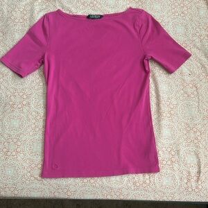 Ralph Lauren petite small hot pink top